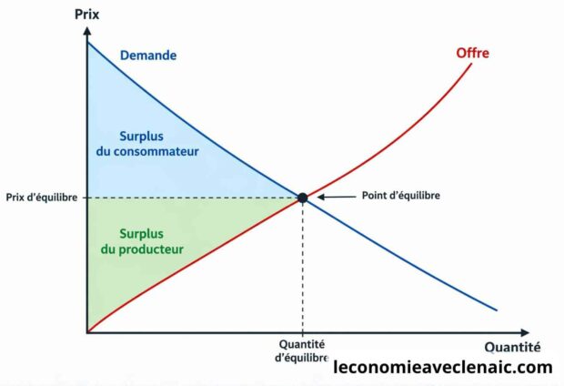 Graphique du surplus du consommateur